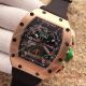 2017 Copy Richard Mille RM011 Chronograph Watch Rose Gold Case Black rubber (3)_th.jpg